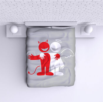 Ágytakaró Angel and devil