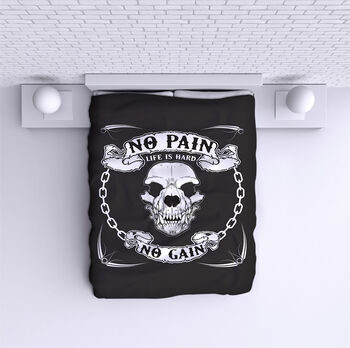 Ágytakaró No pain no gain scull