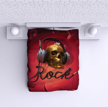 Ágytakaró Rock skull