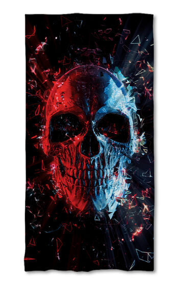 Strandtörölköző Red blue scull