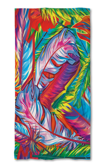 Strandtörölköző Colorful feathers
