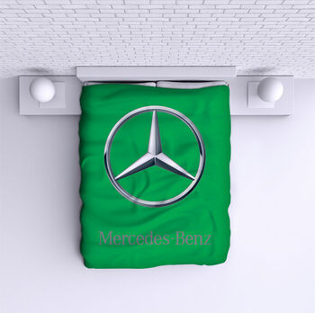 Ágytakaró Mercedes logo green