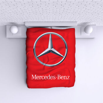 Ágytakaró Mercedes logo red