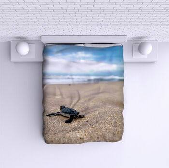 Ágytakaró Turtle on beach
