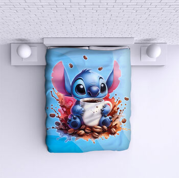 Ágytakaró Stitch Coffee blue