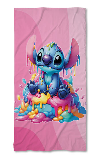 Strandtörölköző Stitch Ice cream pink