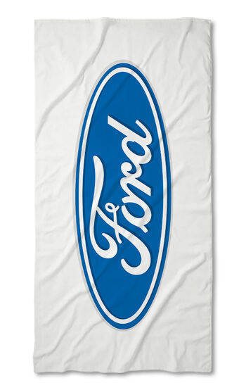 Strandtörölköző Ford white