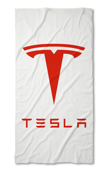 Strandtörölköző Tesla white