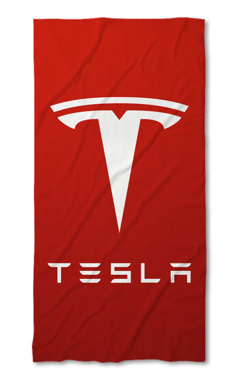 Strandtörölköző Tesla red
