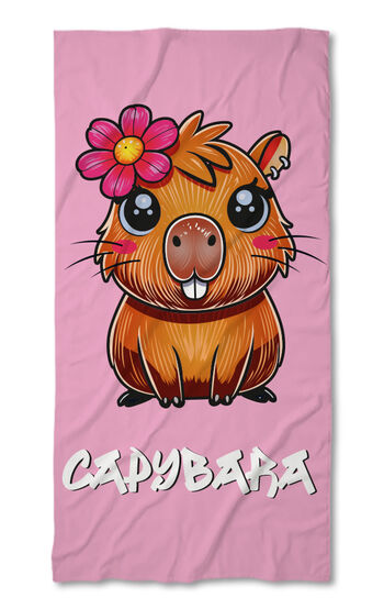 Strandtörölköző Capybara pink