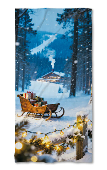 Strandtörölköző Christmas sleigh 2