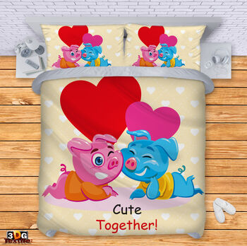 Ágynemű szett Pigs Love