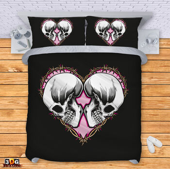 Ágynemű szett Skull - heart