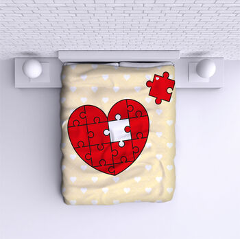 Ágytakaró Heart - Puzzle