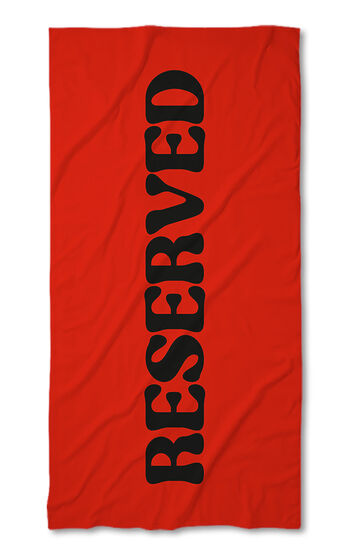Strandtörölköző Reserved Red - Black