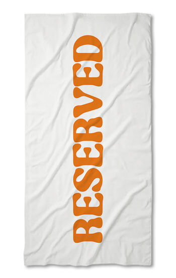 Strandtörölköző Reserved White - Orange