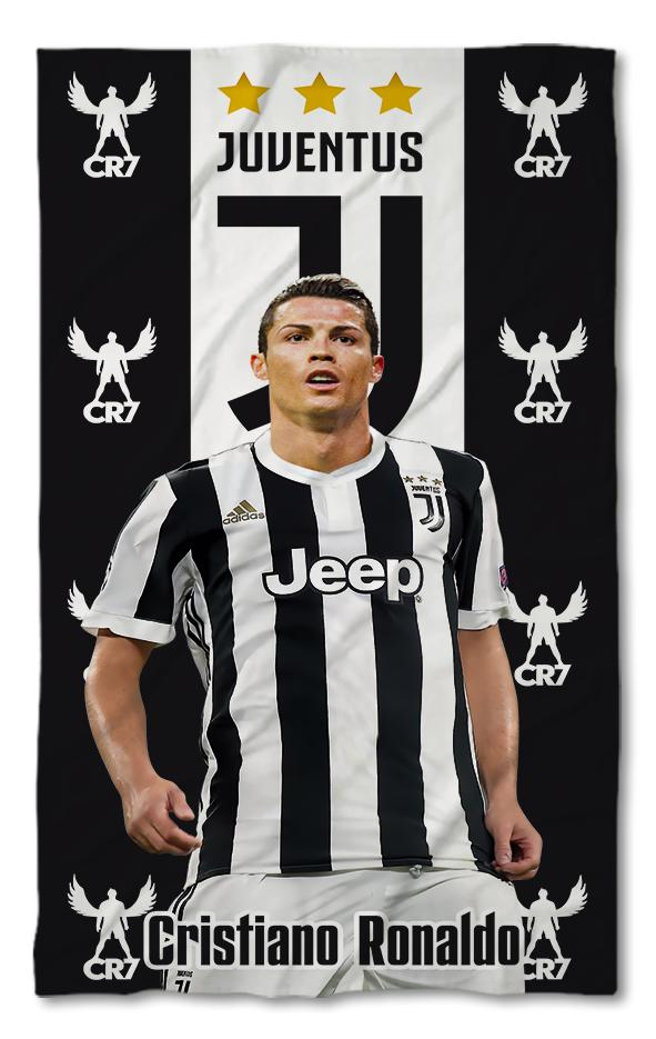 Strandtörölköző Ronaldo Juventus Black