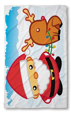 Strandtörölköző Santa Rudolph